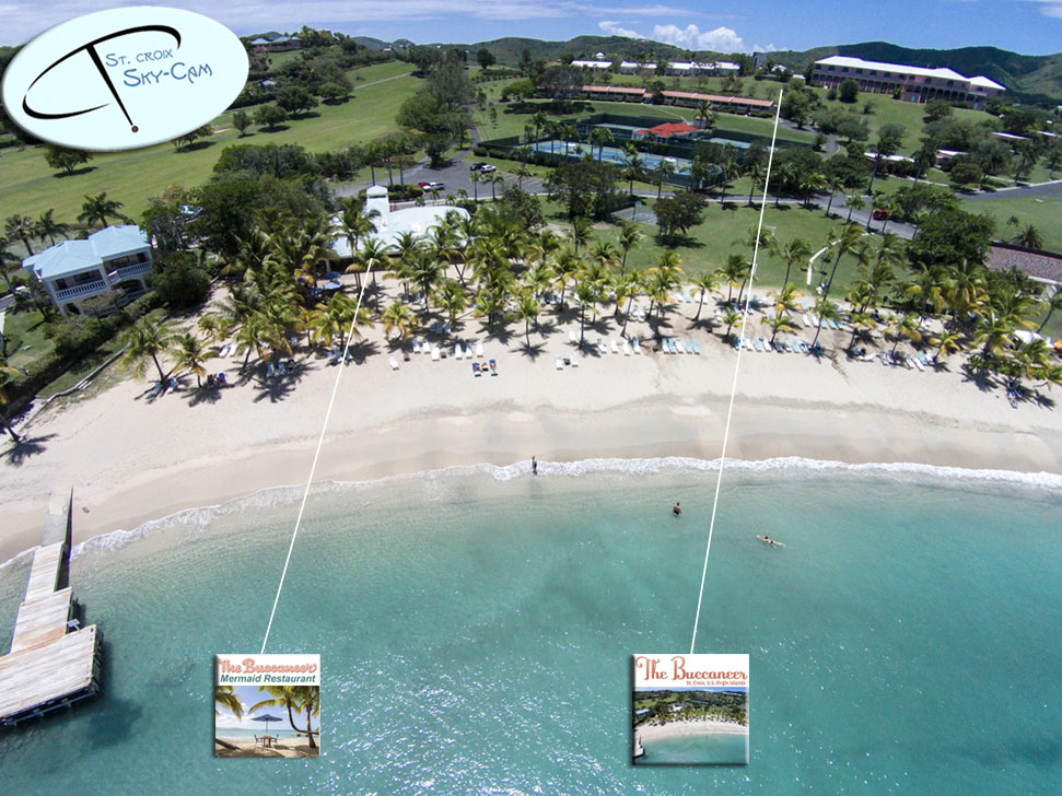 Aerial view of the Buccaneer Resort Hotel on St. Croix, U.S. Virgin Islands