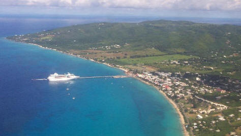 Cruise Ship in port in Frederiksted, St. Croix.
