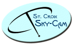 Aerial views of St. Croix - Sky-Cam logo