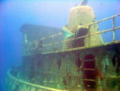 St Croix ship wreck in the waters off Frederiksted, St. Croix.
