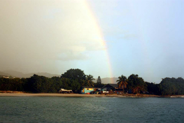 Rainbow over Rainbow Beach on St. Croix.
