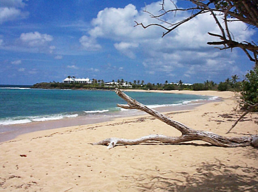 Shoys Beach on St. Croix is a lovely crescent of sand.