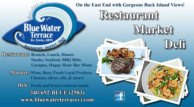 Blue Water Terrace, St. Croix - Restaurant, Market, Deli