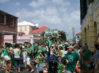 St Patrick's Day parade spectators in Christiansted.