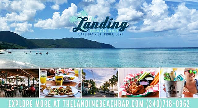 The Landing Beach Bar located at Cane Bay Beach on St. Croix
