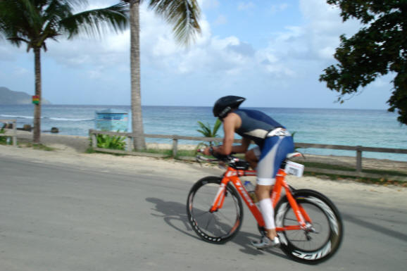 St Croix Triathlon - going through Cane Bay