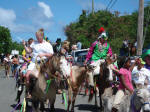 Kids riding ponies in the Mardi Croix parade.