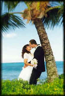 Bride and Groom on the beach